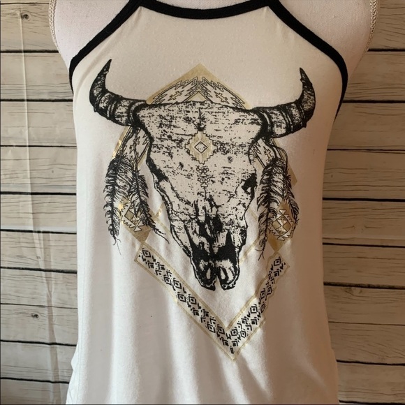 Charlotte Russe Southwestern Bull Racerback Tank - Picture 2 of 5
